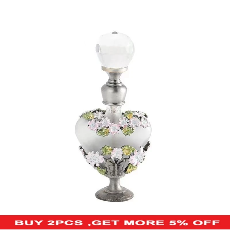 

Vintage Refillable Empty Crystal Perfume Bottle Retro Essential Oil Container Handmade Home Decor Lady Holiday Gift
