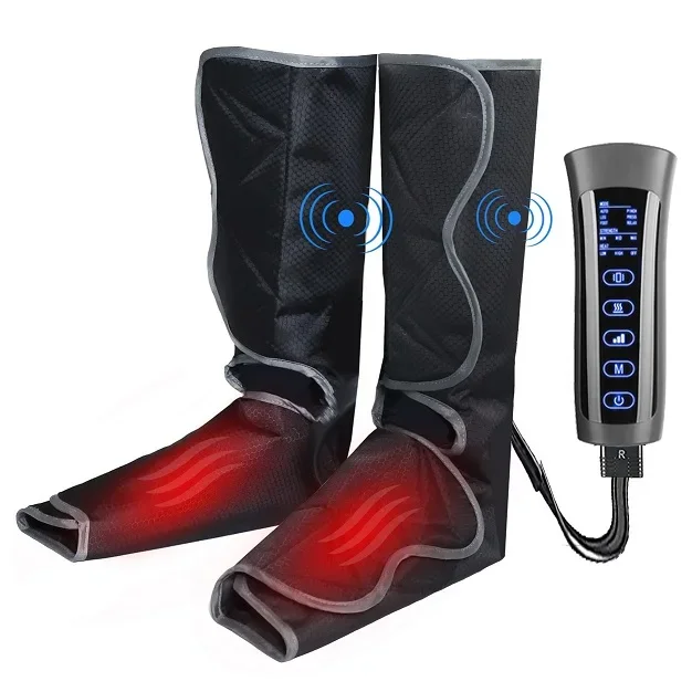 New Memory Method Air Pressure Compression Leg Foot Massager Machine Vibration Blood For Circulation With Heat