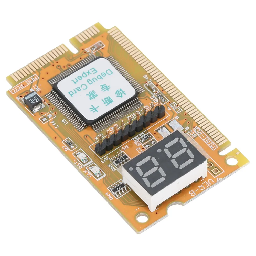 Practical Mini PCI-E Diagnostic Card Yellow 3 in 1 Card Laptop Analyzer Computer Diagnostic
