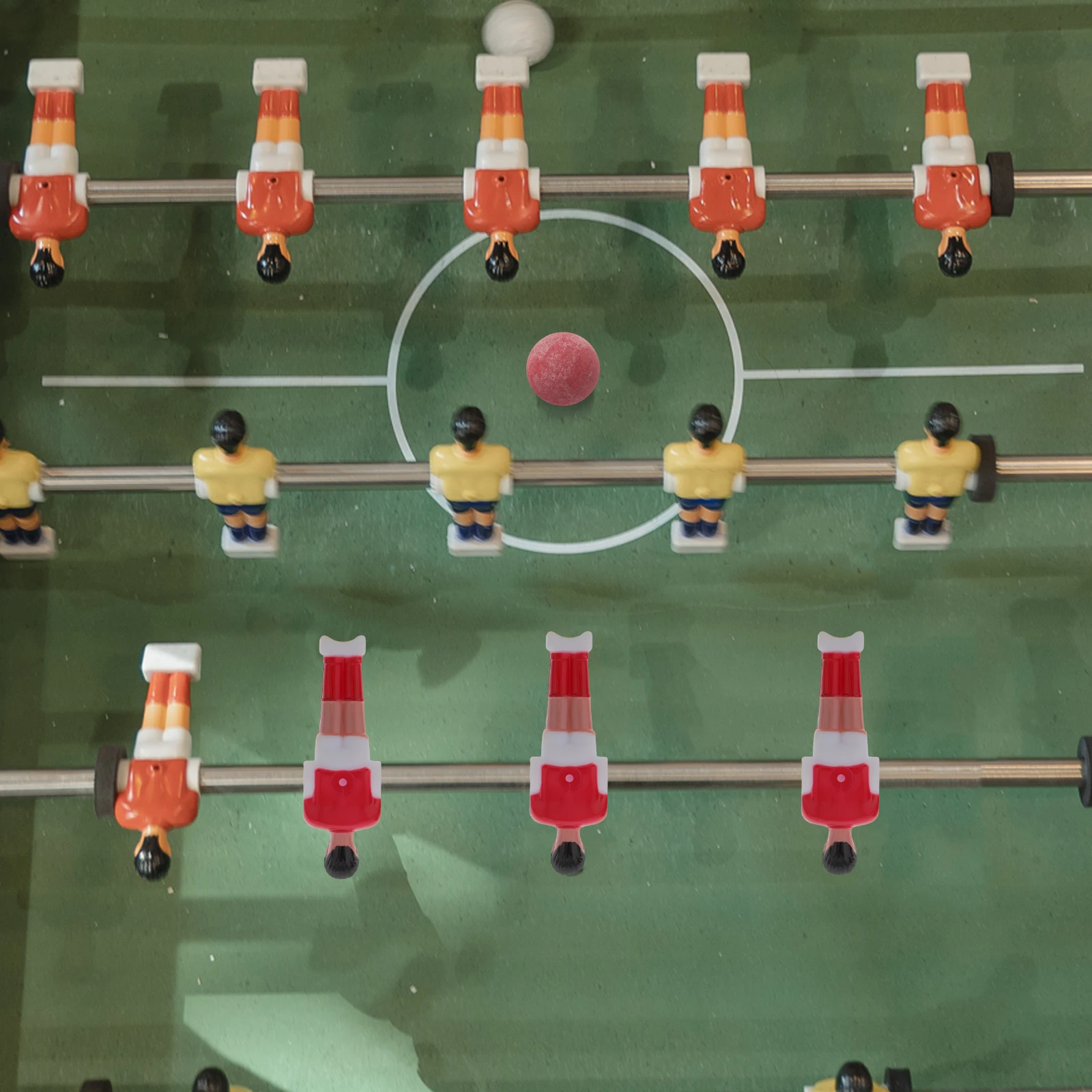 

10pcs Mini Foosball Table Players Compact Soccer Figurines Realistic Desktop Set For Home Office Cafe Tabletop Sports Mini Table