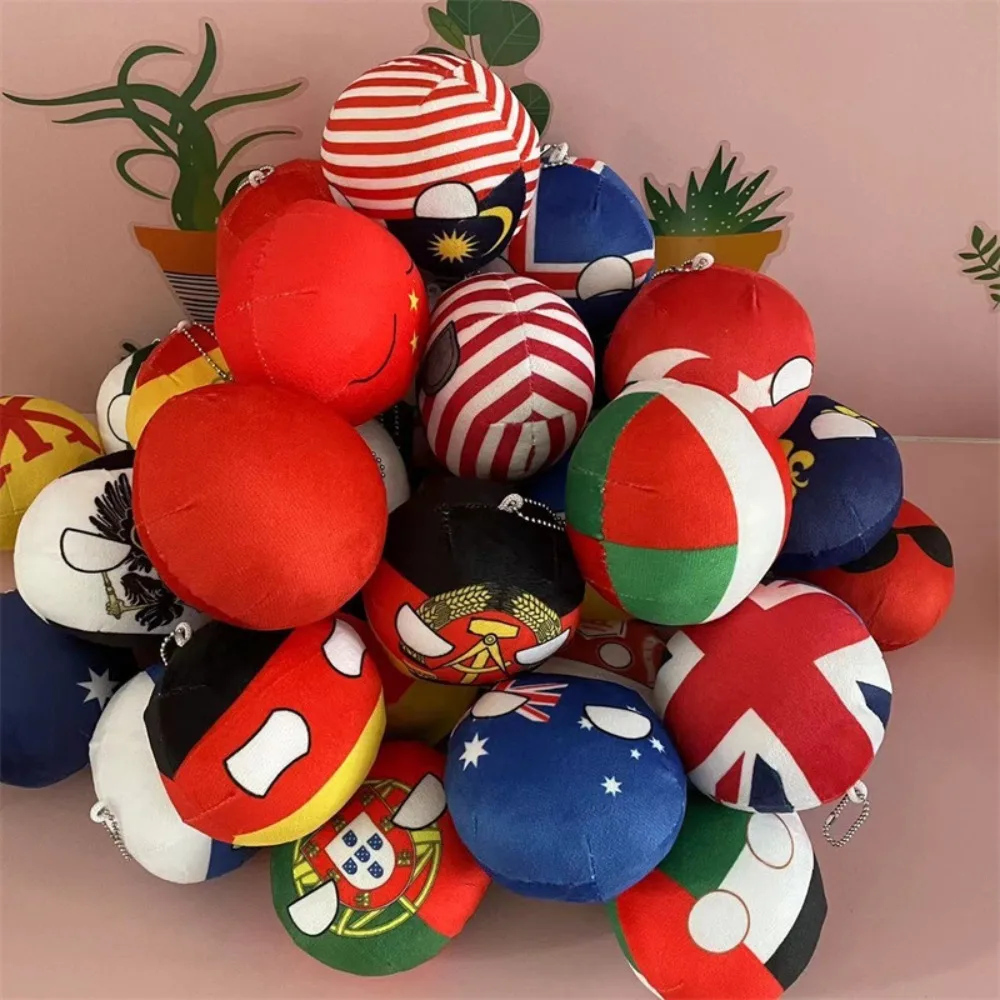 Prezent 10cm piłka krajowa wypchana lalka USA piłka krajowa wisiorek Polandball australijskie pluszowe zabawki dla dzieci