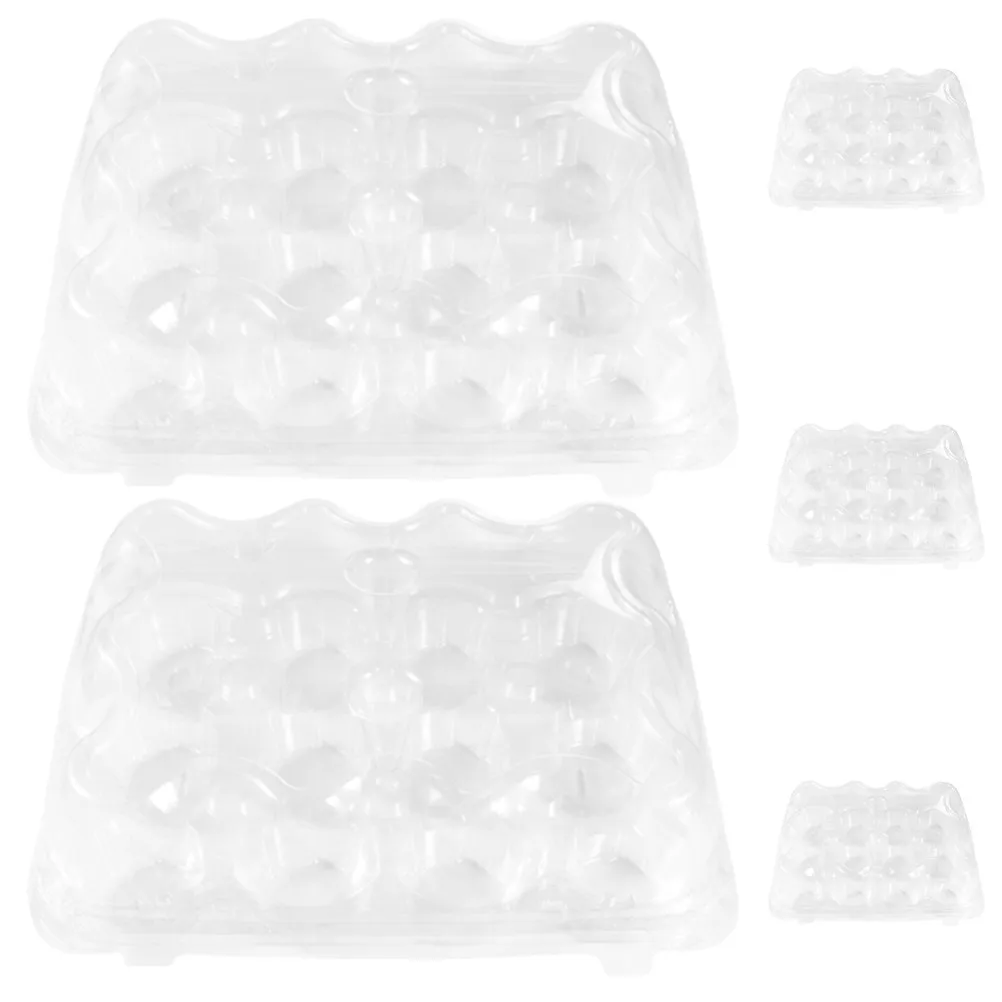 

5Pcs Bakery Cake Container Clear Multi-Grid Cupcake Boxes for Dessert Packaging Stackable Muffin Egg Tart Holders Take Out