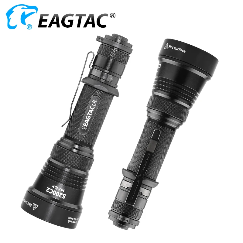 EAGTAC S200C2 XML2 SFT40 1278lm LED Flashlight Police Lantern Light 18650 CR23A Battery 395NM UV XPL HI Long Throw Hunting Torch