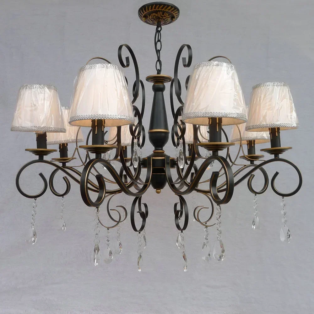 

Nordic Vintage White Crystal Chandelier E14 Bulb 110V-220V Home Lighting Living Room Loft Style Lights Chandeliers