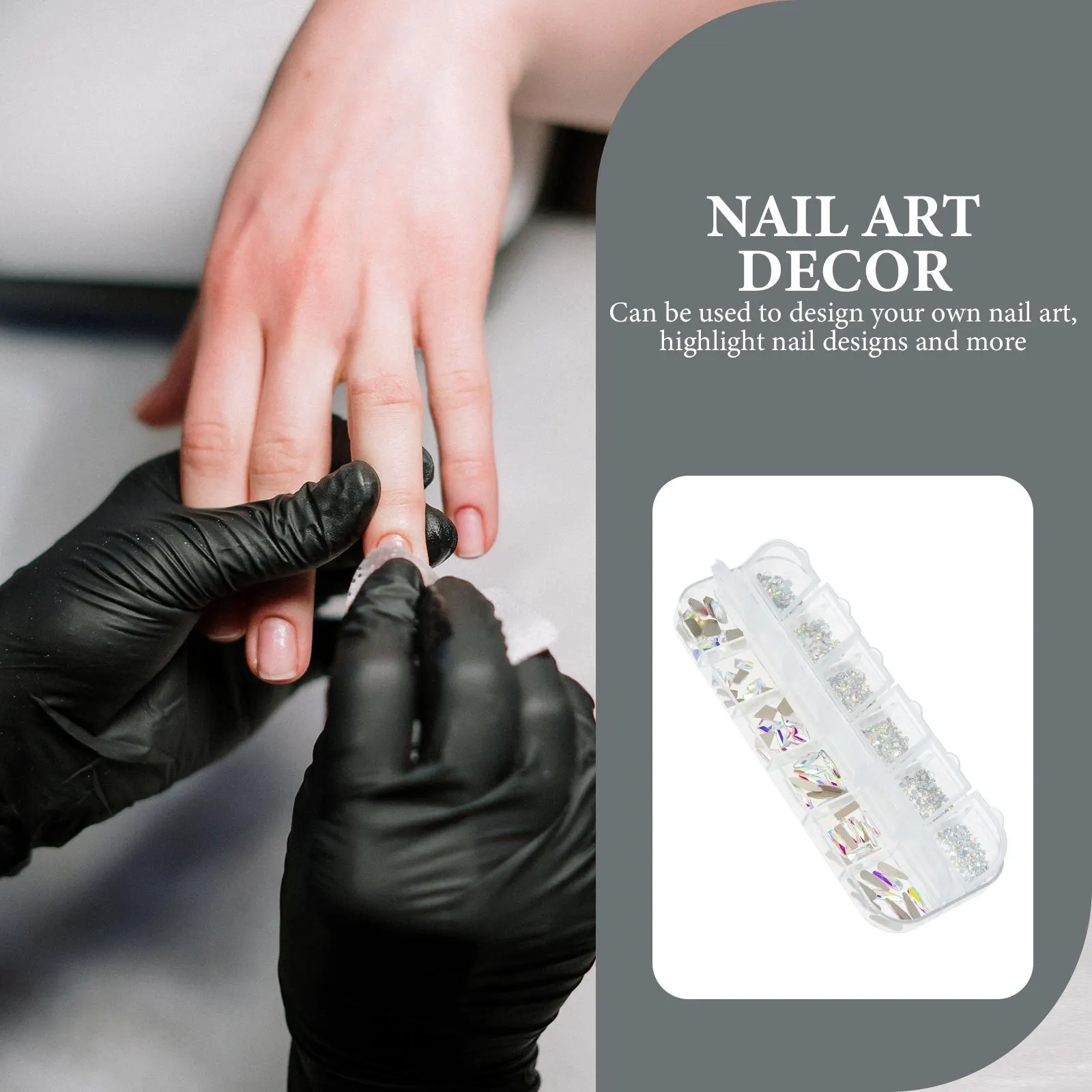 

1 Box Premium Nail Diamonds Set with Irregular Sparkly Gems for DIY Manicure Art Decorations Women Girls Nail Artists Use