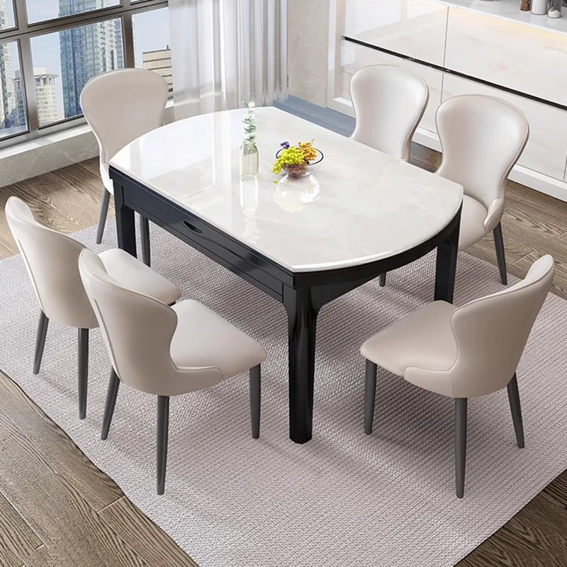 Marble Mobile Dining Table Side Restaurant Conference Kitchen Study Dining Table Gaming Mesas De Comedor Commercial Furniture