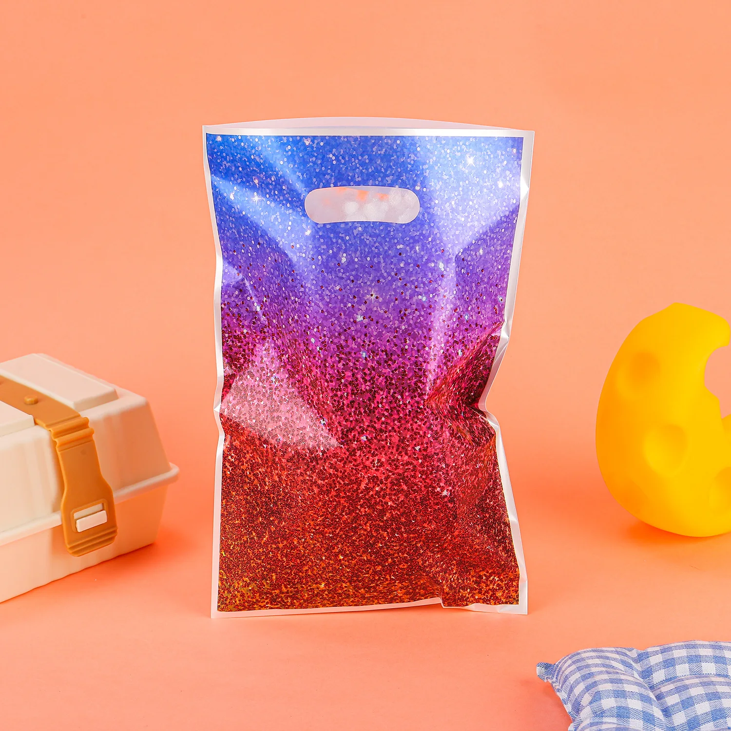 10/30/50 pezzi sacchetto regalo a mano sfumato stella brillante sacchetto regalo per feste galassia sacchetto regalo in plastica sacchetto regalo di compleanno pacchetto regalo di nozze