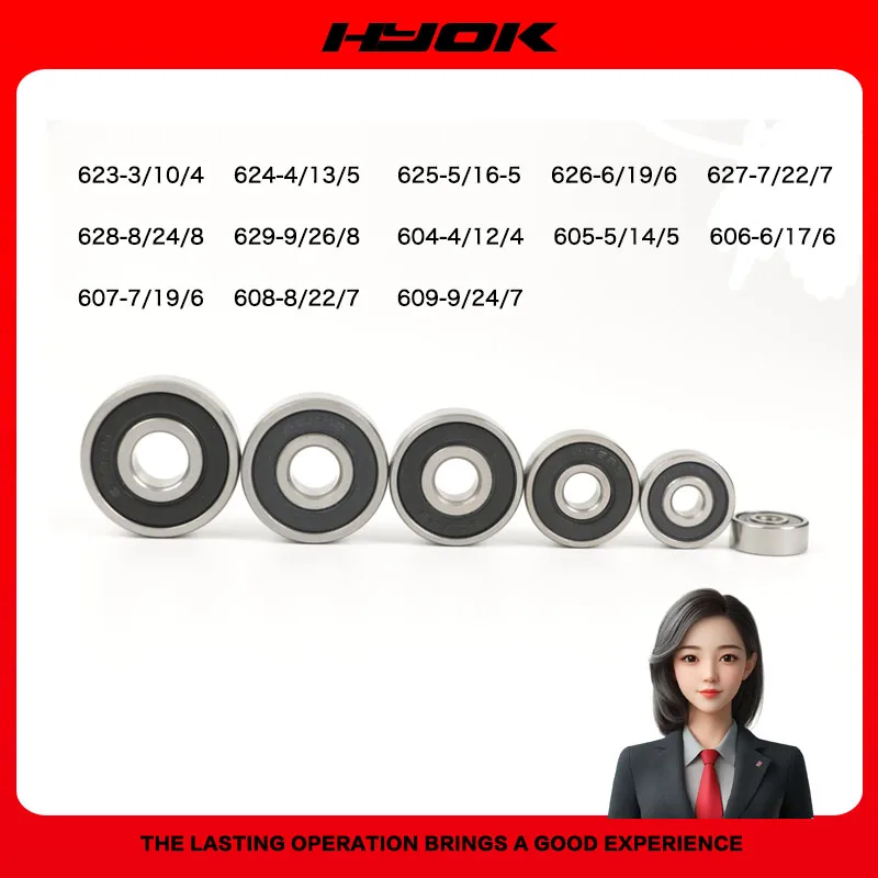 10PCS 30PCS 50PCS Bearing 603 604 605 606 607 608 609 RS 2RS MICRO BEARINGS .OPERATE STABLY