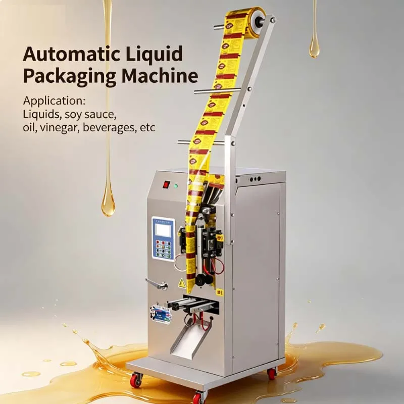 

Olive oil chili sauce pot peanut butter packaging machine pneumatic multifunctional paste liquid packaging bag machine