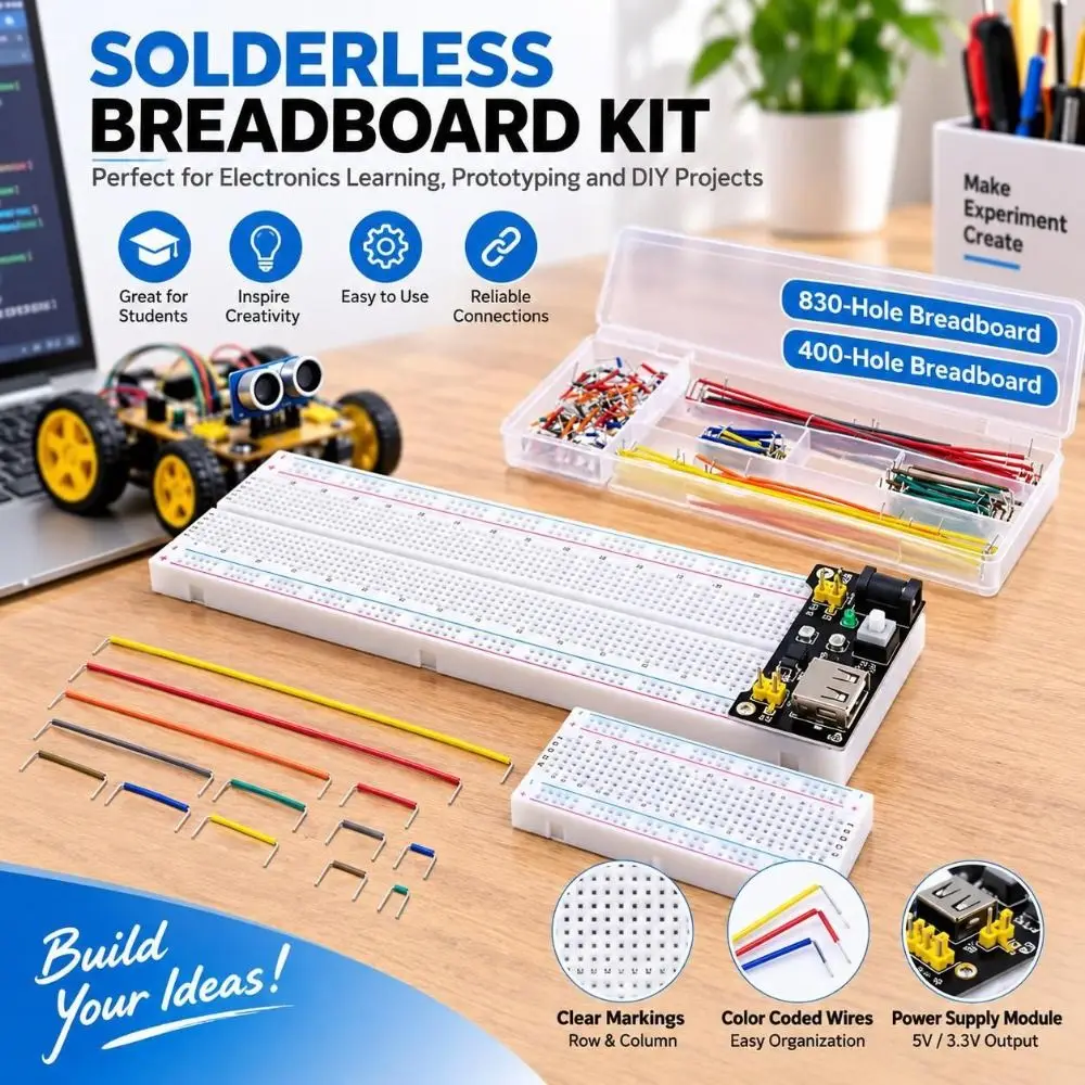 Flexible Wire Breadboard Jumper Cables Multicolored Versatile Solderless Wire Kit Assorted Breadboard Wires Kit Electronics