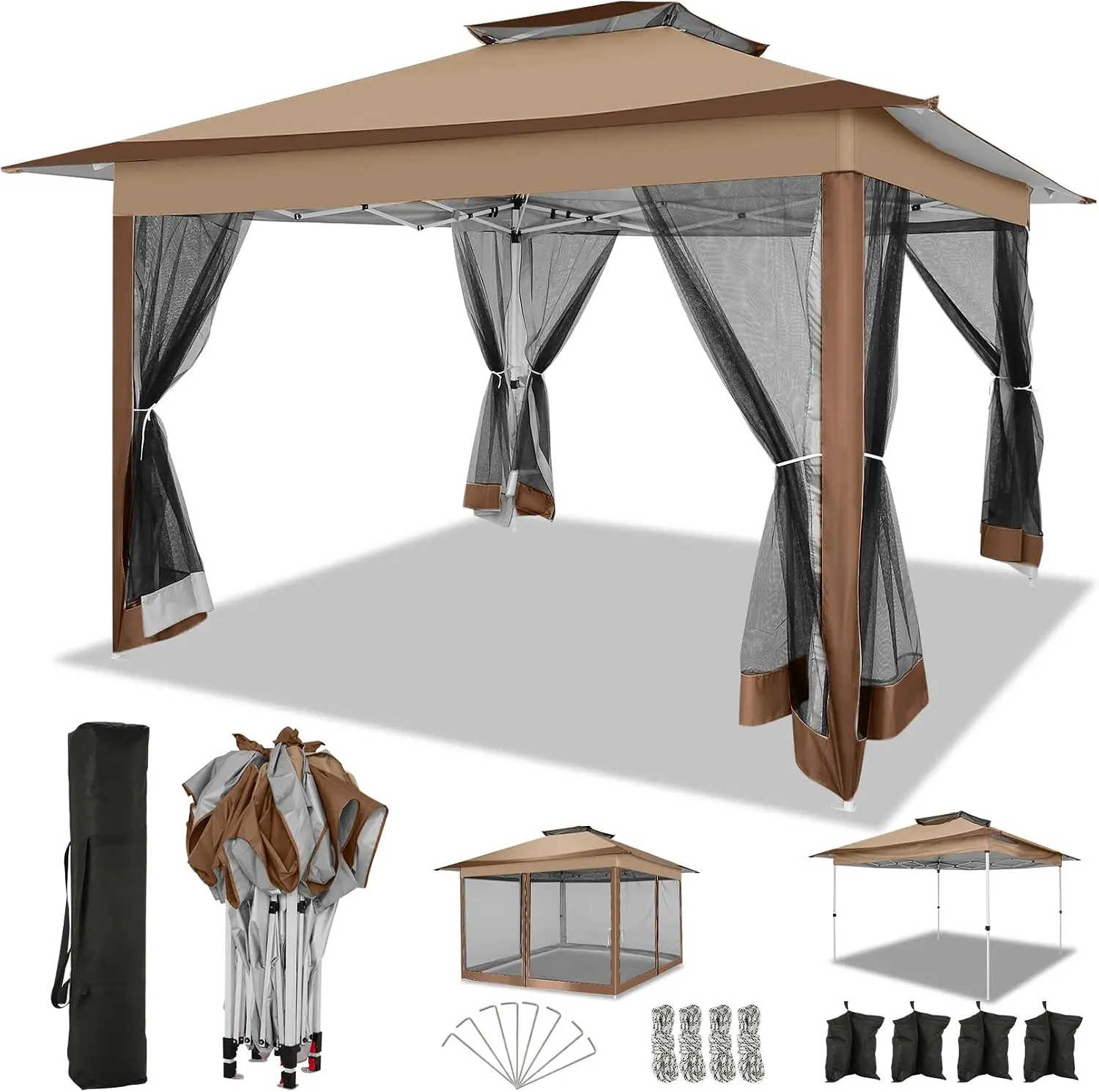^12x12 FT Pop up Gazebo on Clearance Canopy Tent, Carpas para Patio, Easy up Outdoor Canopy Tents with Portable Storage Bag