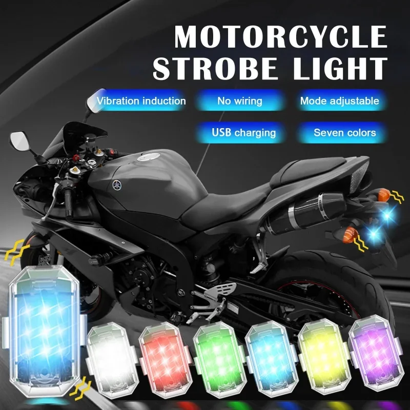 Wireless LED Drone Strobe Light for Motorcycle Car Bike Remote Control Anti-collision Warning Light Signal Light USB Charging