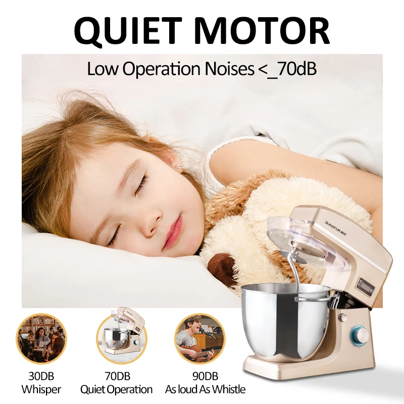 SUNATUR Stand Mixer with Planetary Beater, Electric Kitchen Blender Machine, Processor Supports Dough Kneading & Cake Mixing