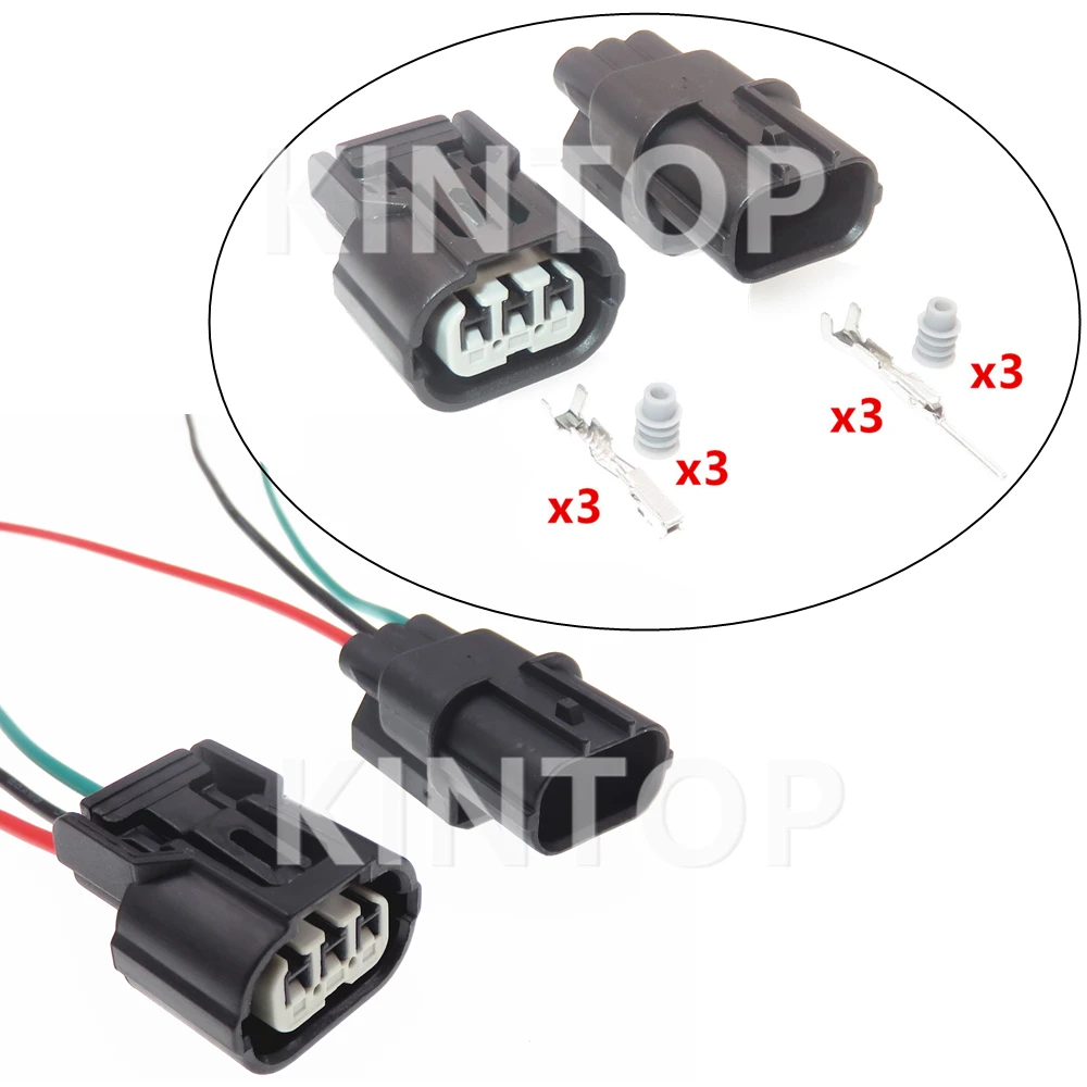 

1 Set 3 Pins 6188-4739 6189-0887 Car Modification Connector Parts Auto Ignition Coil Wire Harness Waterproof Socket Starter