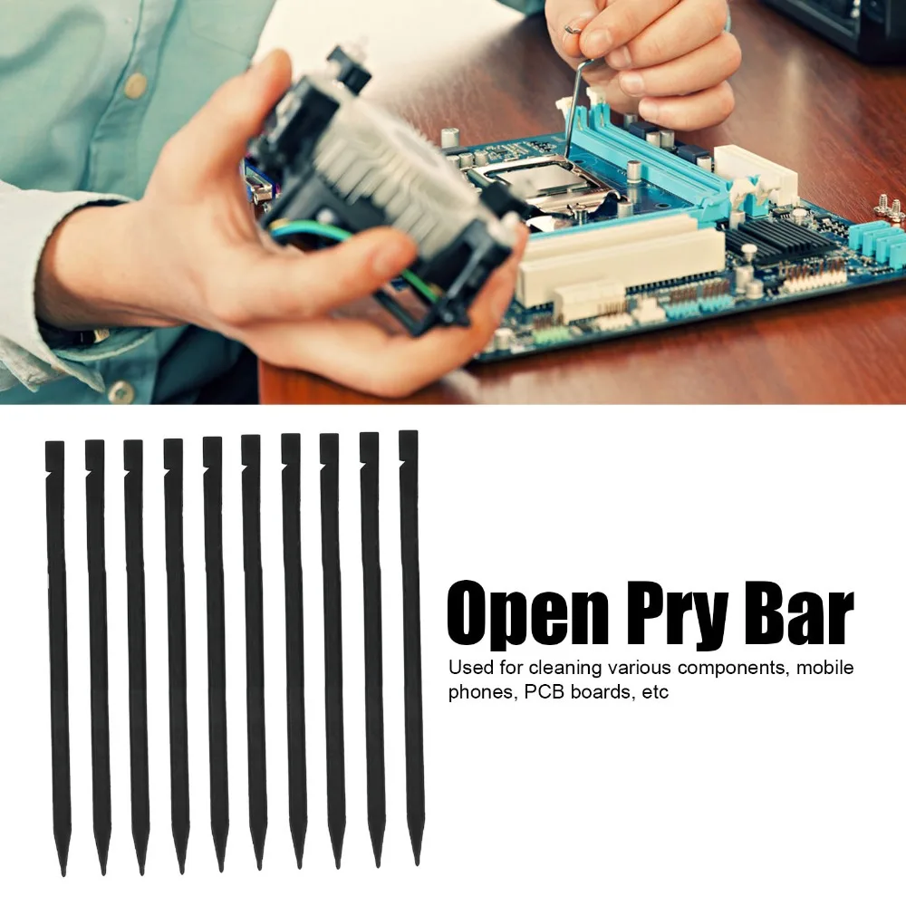 

50pcs Plastic / Nylon Spudger Tool Black Antistatic Electronics Repair Tools Pointed and Flat Head Dual-End Head Pry Tool