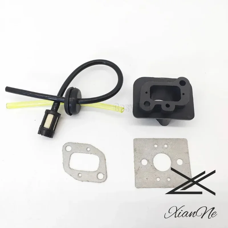 15mm Carburetor Gasket Intake Manifold Fuel Hose Filter Kit  Fit for Brush Cutter Trimmer 43cc 52cc 40-5 BC430 CG430 Spare Parts