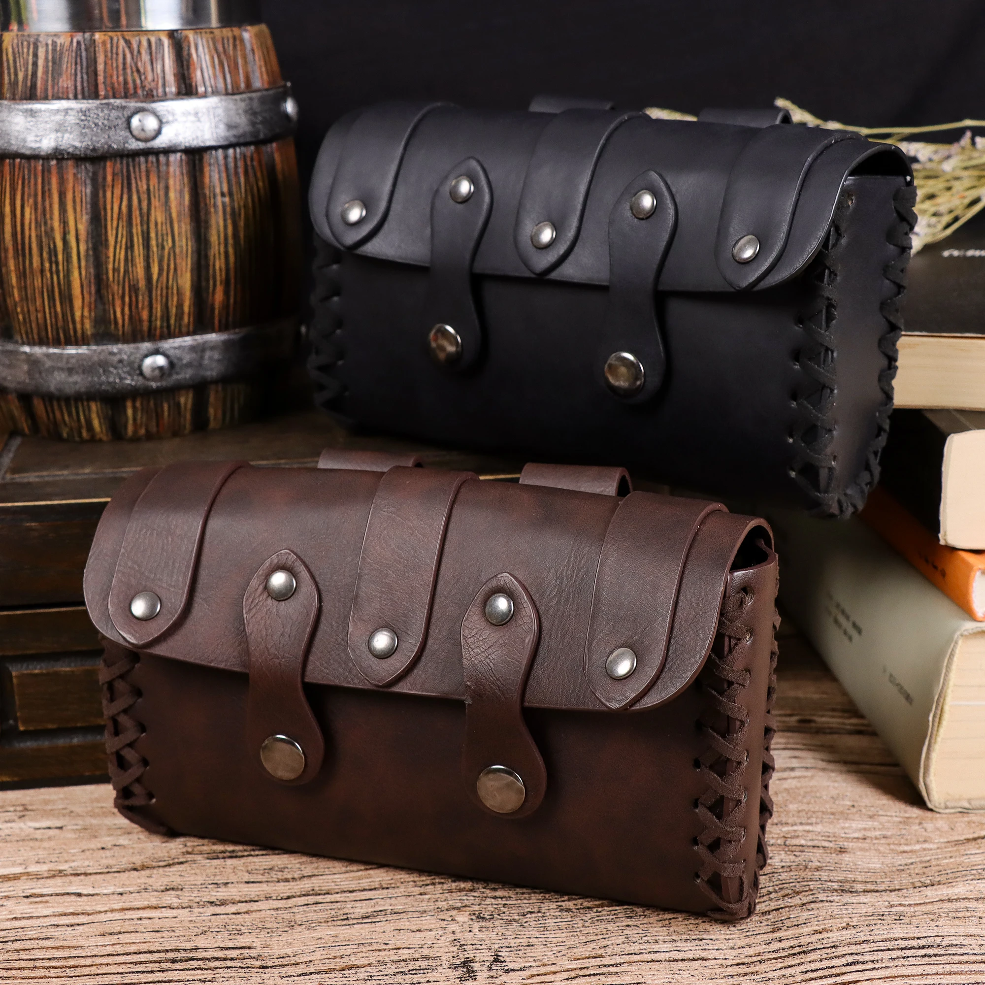 Sac de taille médiéval, pochette de ceinture Vintage, sac de taille LARP Renaissance, accessoires de Costume pour femmes et hommes