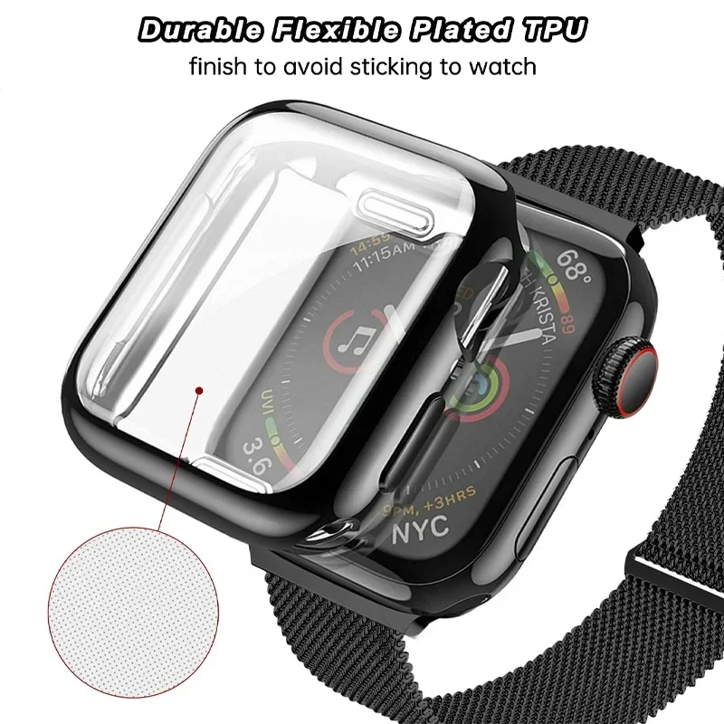 Milanese-Gehäuse+Armband für Apple Watch Band Ultra 49 41 40 44mm 38mm 46mm TPU-Bildschirm für iWatch Serie 10 9 8 7 6 SE 5 4 Correa 42 – Detail 7