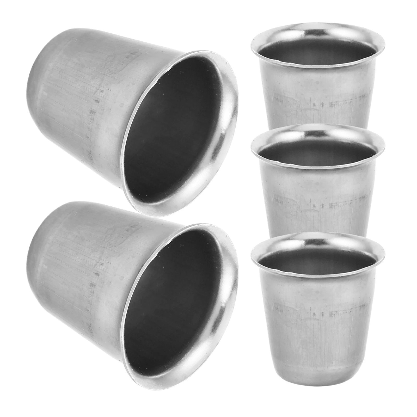 

5 Pcs Stainless Steel Communion Cups Religious Chalice Goblet Shot Glass Portable Wedding Altar Drinkware Mugs Tumbler