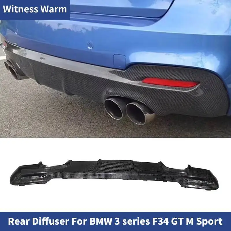 Pour Bmw série 3 F34 Gt Mt Sport pare-chocs Granturismo en Fiber de carbone lèvre arrière becquet diffuseur 13-up Frp