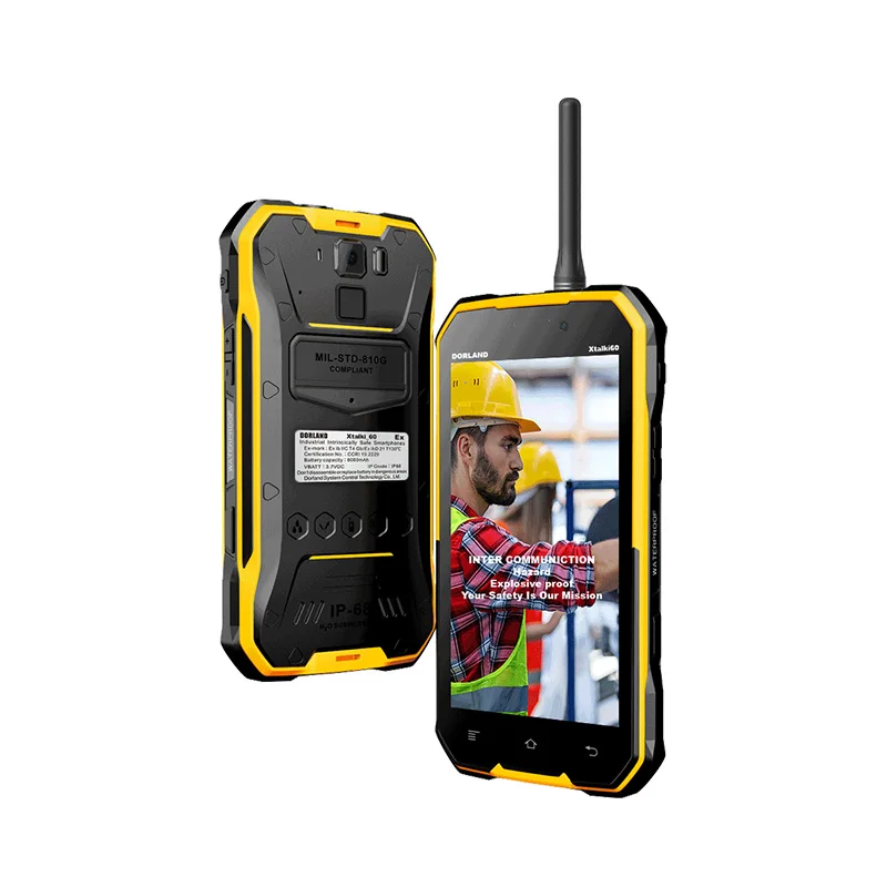 Dorland Xtalki60 intrinsically safe mobile phone support PTT Android8.0 6000mAh satellite phone