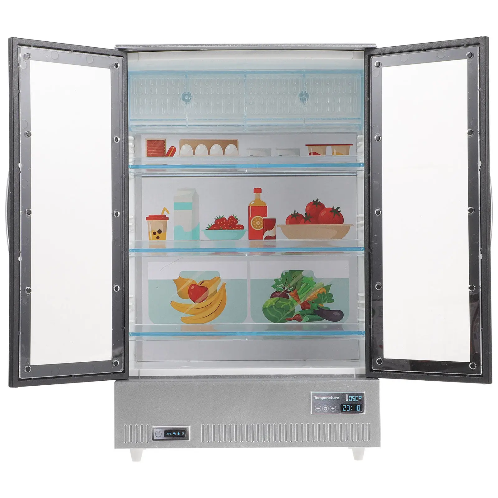 1set-mini-double-door-refrigerator-for-mini-house-decor-exquisite-detail-safe-plastic-micro-appliance-ideal-gift-birthday