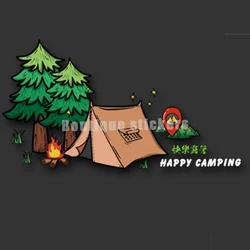 Car Personality Creative Outdoor Camping Car Stickers Off-road RV Camping Mountain Climbing Travel Adventure Decoration Stickers