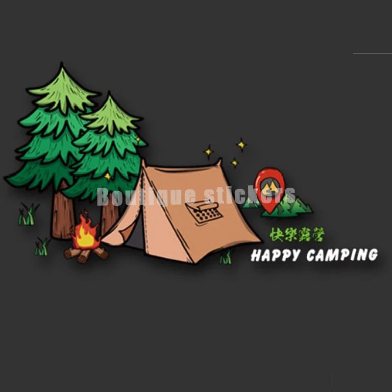 Car Personality Creative Outdoor Camping Car Stickers Off-road RV Camping Mountain Climbing Travel Adventure Decoration Stickers