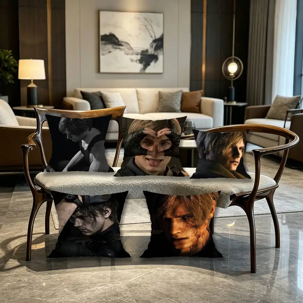 Leon K-Kennedy Pillow for Sofa Seat Chair Decorative/Modern Home Decor Print Throw Cushion