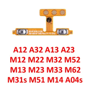 Bilashmart Samsung A12 A13 A32 A23 M12 M23 M33 M32 M51 M52 M62 M14 A04s M31s Phone BackShell Volume Button Key Flex Cable
