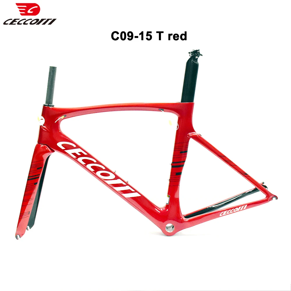 T1000 Full Carbon Frame Fit 700C Wheels And 25mm Tires V Brake Bicycle Frameset BSA Thread