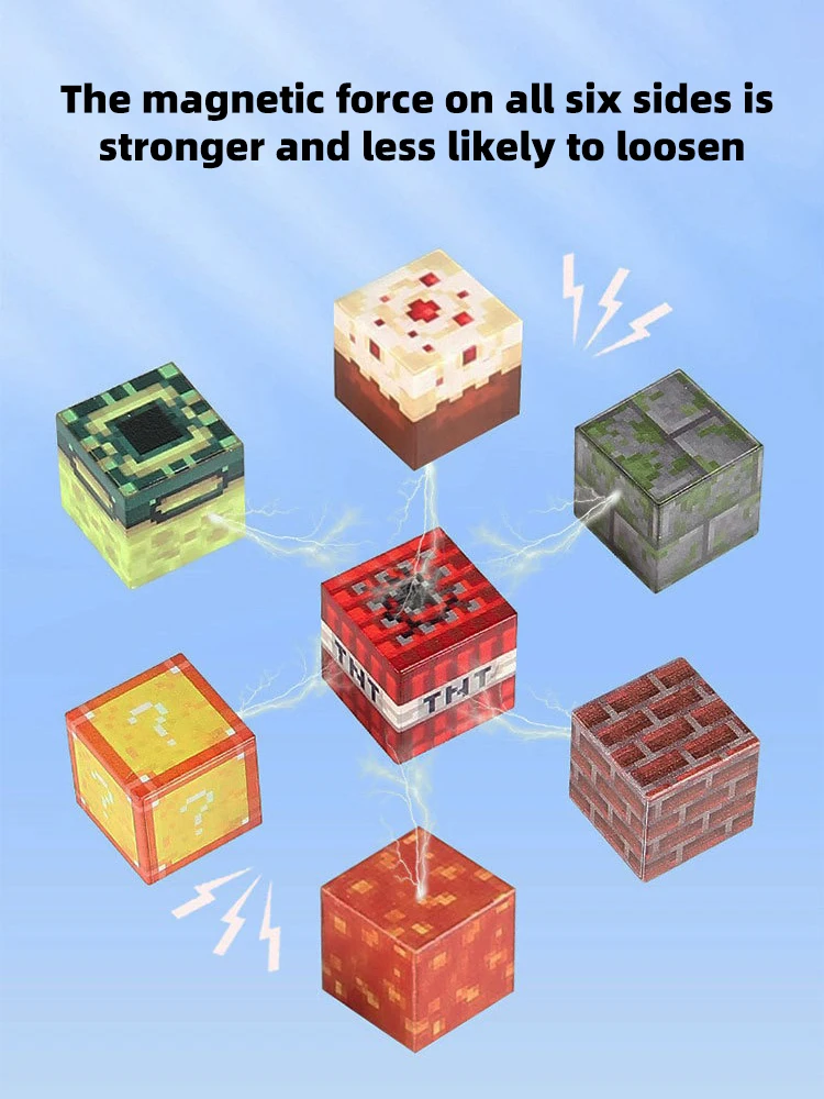 Magnetisches Baustein-Stapel-Montageset – kostenlose Bausteine – pädagogisches Bausteine-Spielzeug – geeignet für Kinder