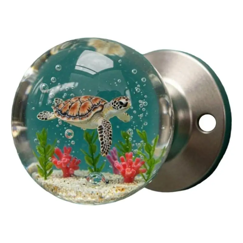 652F Artistics Crystals Resin Door Knob With Florals Designs Nature Inspire Handcraft Bedroom Decoration for Home Improvement