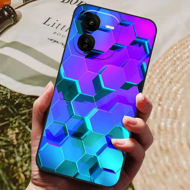 For VIVO IQOOZ9X IQOO Z9 Turbo Z9X Z9Turbo 5G Luxury Painted Phone Silicon Back Cover IQOO Z9X Cases Protective Shell Capas