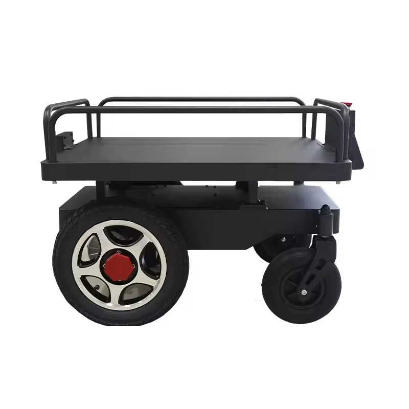 100kg Cargo Capacity 24V 2kW Electric AGV Robot Mobile Transport Cart with Motor Engine Core Warehouse Following System