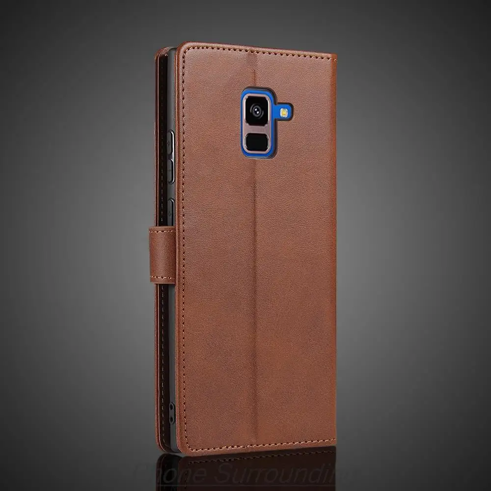 Case for Samsung Galaxy A8 2018 A530F / A8+ 2018 A730F J4 J6 A6 Plus 2018 PU Leather Card Holder Wallet Case Magnetic Attraction