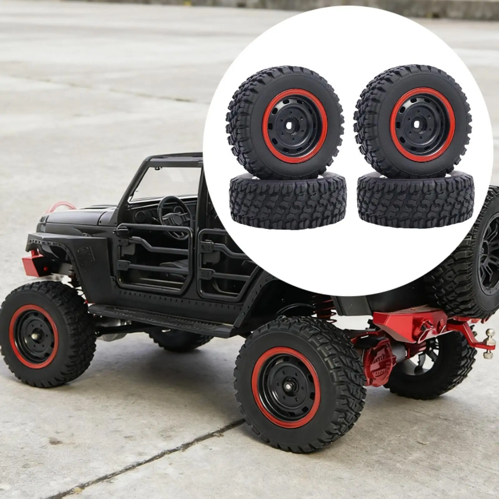 ล้อและยาง RC 4 ชิ้น ใช้แทนยาง RC ขนาด 8.2 ซม. พร้อมล้อสำหรับรุ่น 16104 16103 16106