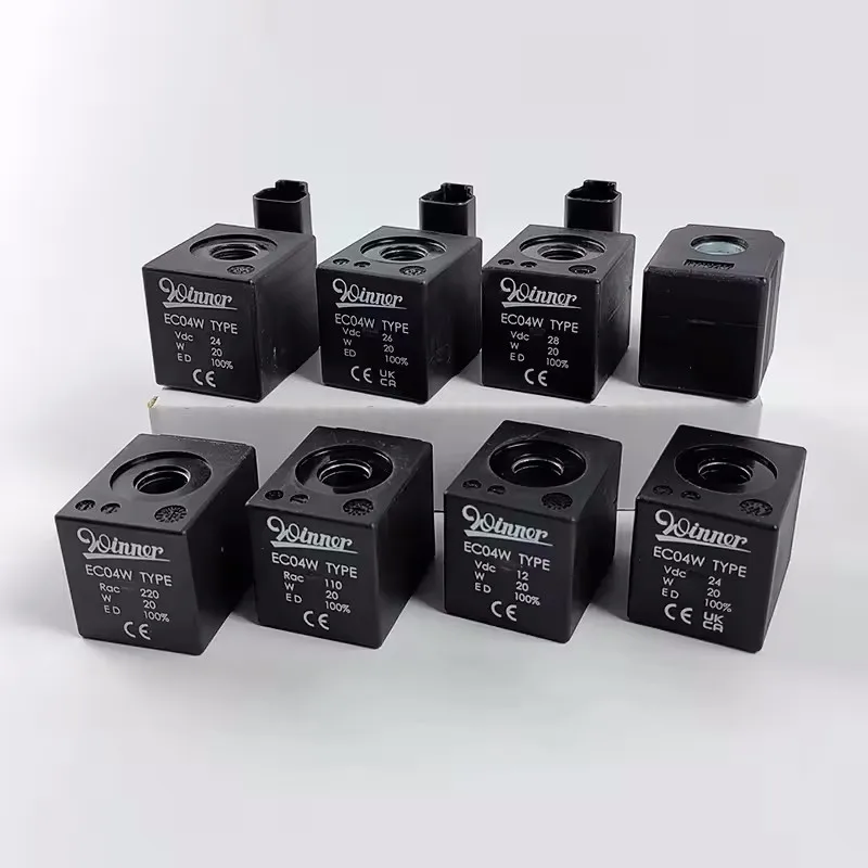 EC-04W Solenoid Valve Coil SANY Pump Truck Crane Air Cooled Motor Directional Valve DC12V/24V/26V/28V AC110V/220V