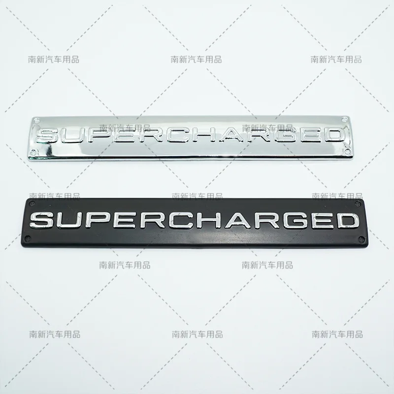 Supercharged Metal Emblem Badge Letter Logo Sticker for Range Rover Autobiography Exterior Modification Accessories