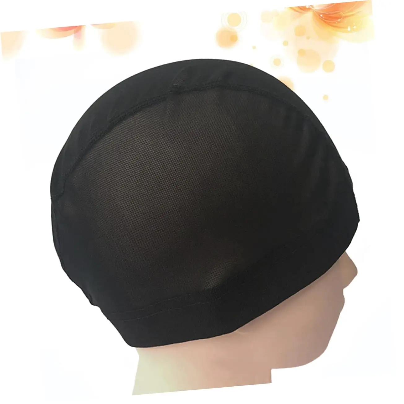 Small Mesh Dome Caps For Wigs 2 Pcs Stretch Breathable Mesh Dome Wig Cap Spandex Black Wig Caps For Making Wigs