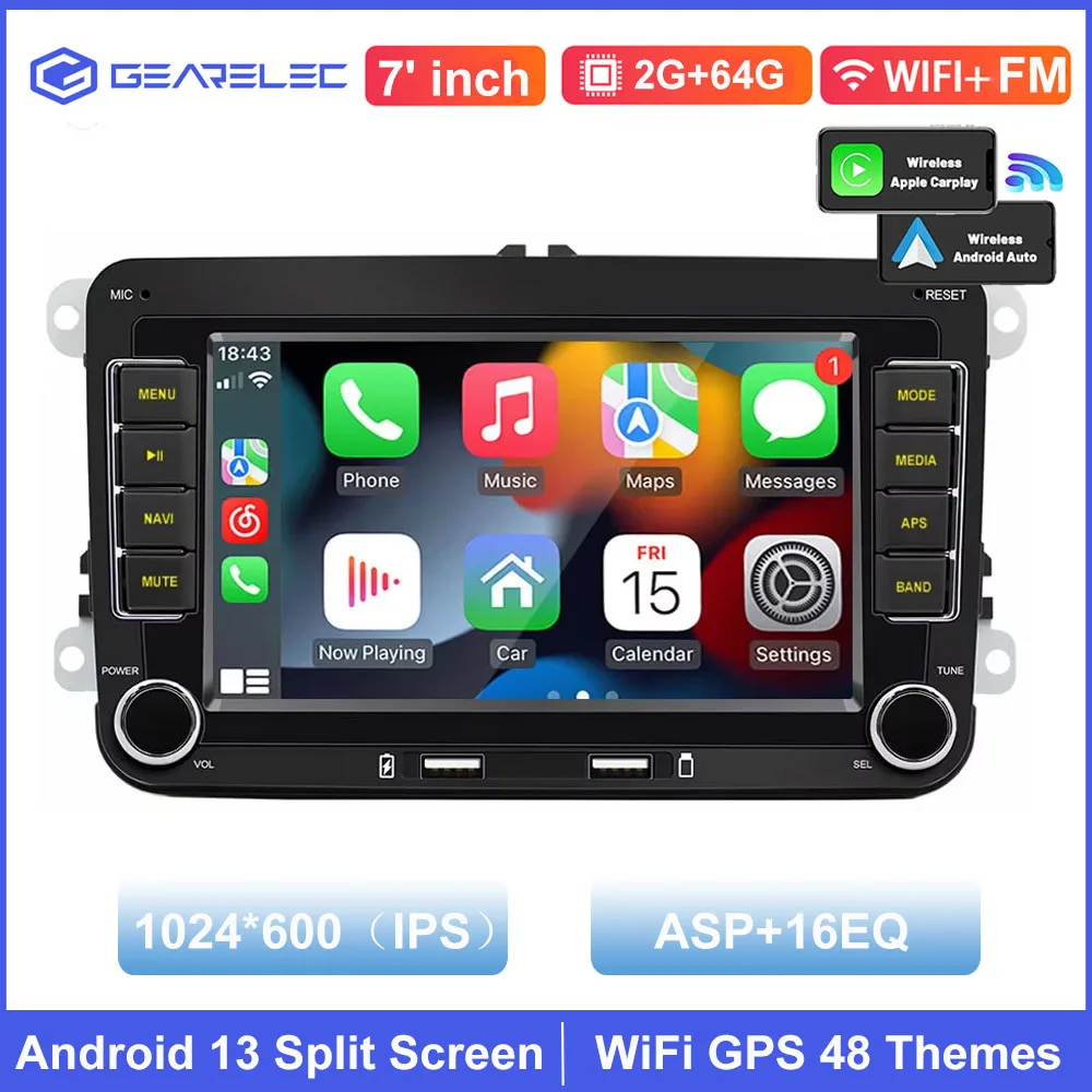 Android Auto Radio Carplay Voor Vw Volkswagen Jetta Passat Golf Polo 7 "Auto Stereo Gps Wifi Fm Audio Ontvangers Multimedia Speler