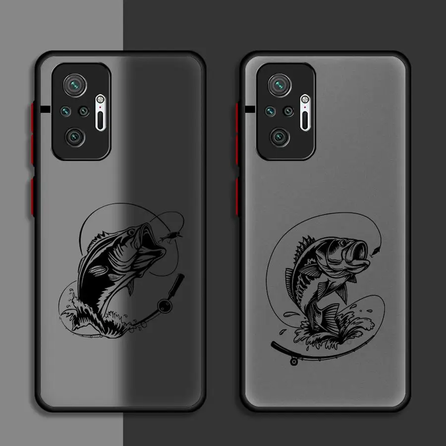 خط الصيد رجل عودة غطاء الهاتف الحال بالنسبة ل Xiaomi Redmi ملاحظة 8T 8 9 10 11 برو 12s 7 13 14 12 برو زائد 11S 9S 10S