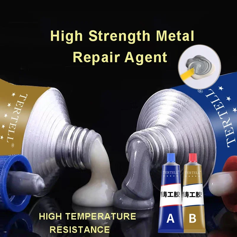 

Metal Repair Glue Casting AB Glue Cast Iron High Strength Repairing Adhesive Heat Resistance Cold Weld Industrial Repair Agent