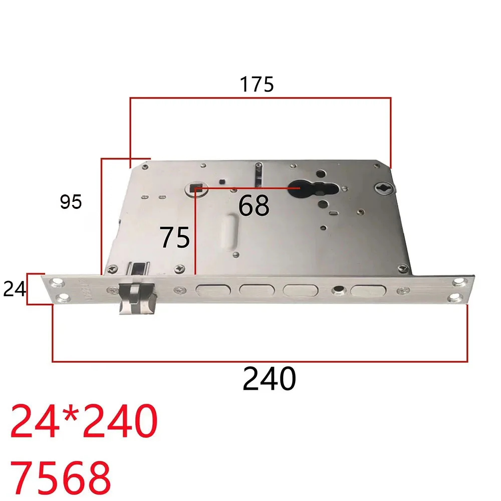 Smart Lock Body Size 7068 7568 Stainless Steel Finger Print Lock Body For Door Lock Case Fittings