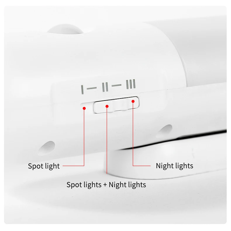 Motion Sensor 2 in 1 LED Night Light Rechargeable 3 Colors Wall Lamp Wireless Magnetic Spotlight for Bedroom Corridor and Stair