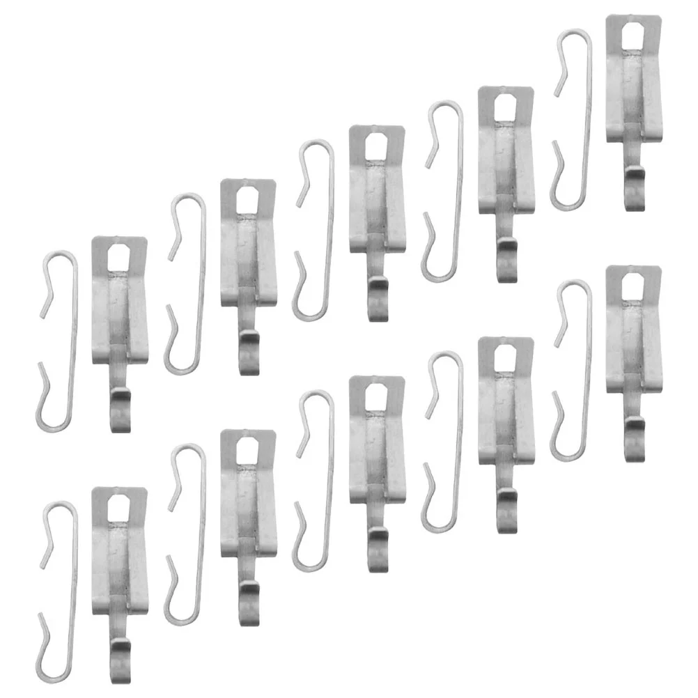 20 Pcs Gutter Snow Melting Heating Cable Fixing Hook Roof Clips Outdoor Insulation Water Pipes Aluminum Frosted