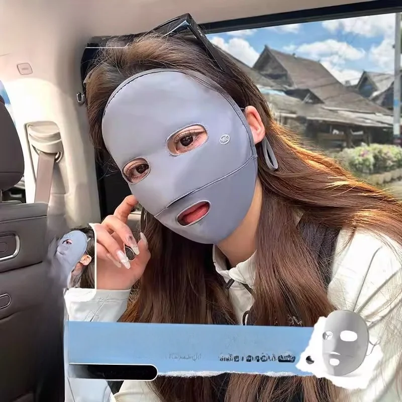 

Women's Breathable UV Protection Face Mask Ice Silk Cycling Mask Cover Mouth And Nose Easy to Breathe Sunscreen Face Cover