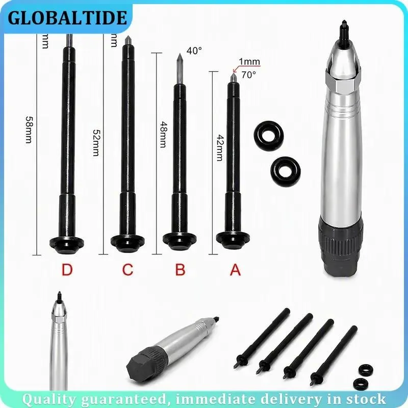 Pneumatic Engraving Pen Precision Tip Air Scribe Etcher Lettering Tool Mini DIY Pencil Engraver Kit for Metal Glass