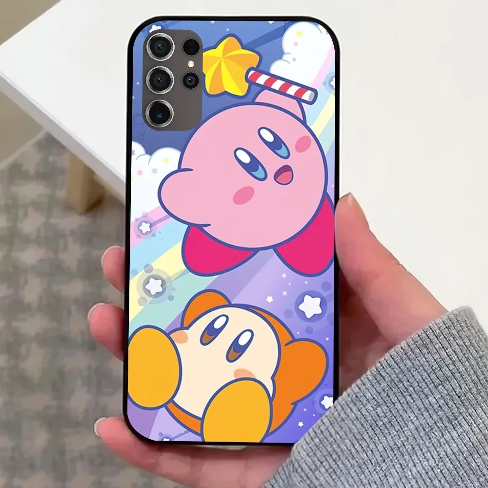Cute Stars K-Kirby Phone Case For Samsung Galaxy S22 S24 S23 S30 Note 20 10 Plus LITE FE ULTRA Shell
