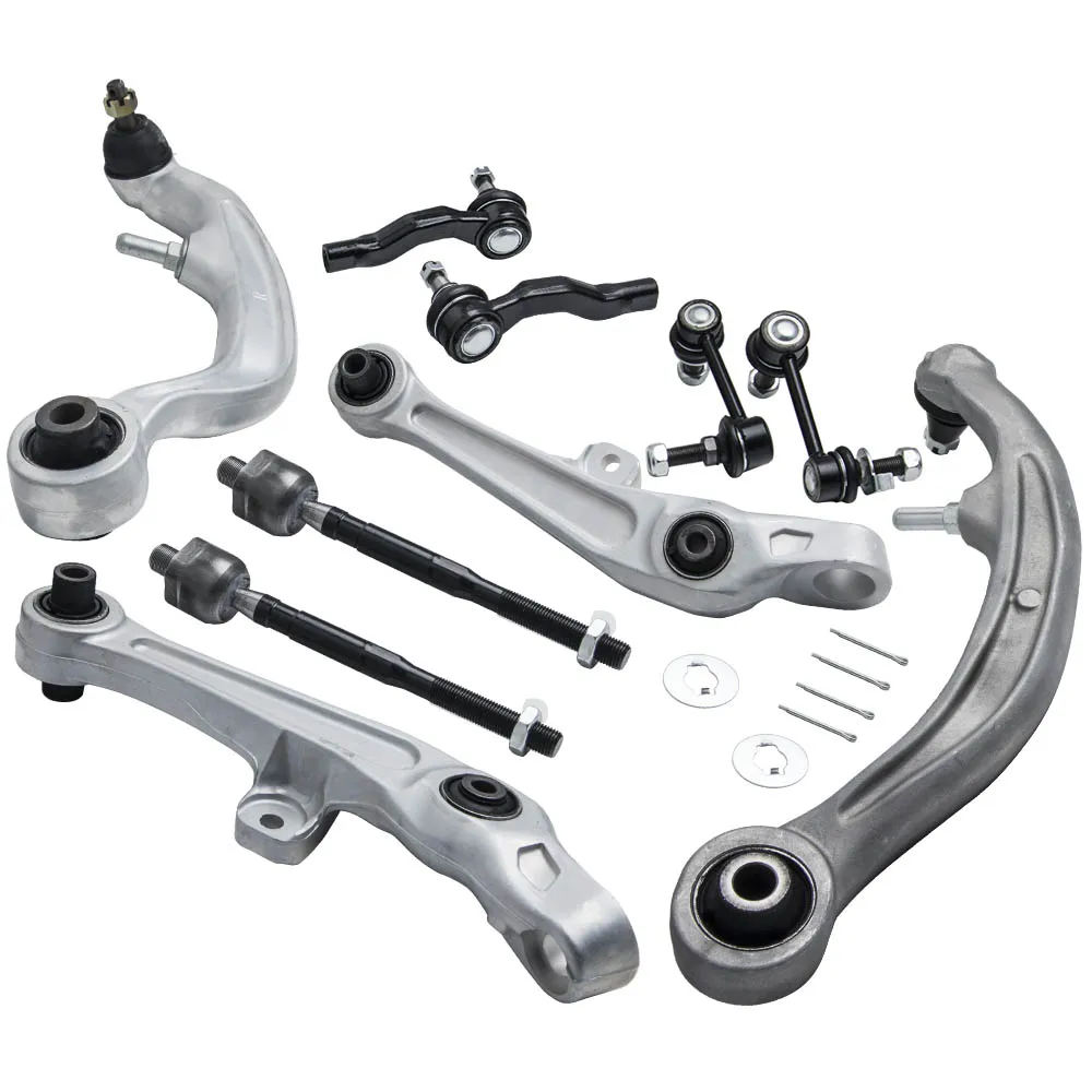 MaXpeedingrods 10 Pcs Front Suspension & Steering Kit Control Arm For Infiniti G35 Coupe 2-Door RWD Nissan 350Z